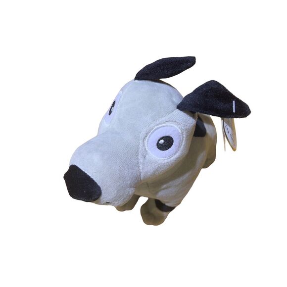 Curto Toy Dog Plush 7” Stuffed Animal Grey Black Spots Embroidered Eyes Toy - Picture 5 of 11